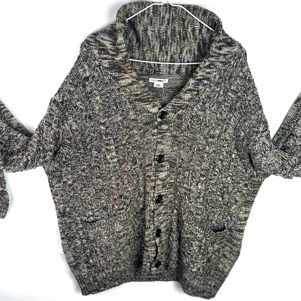 VINTAGE FASHION NOVA MEN BROWN AND TAN SWEATER